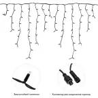 Гирлянда Айсикл (бахрома) светодиодный, 5,6 х 0,9 м, черный провод "КАУЧУК", 230 В, диоды синие, 240 LED | 255-243 | NEON-NIGHT