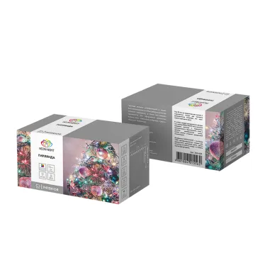 Гирлянда "Твинкл Лайт" 6 м, темно-зеленый ПВХ, 40 LED, цвет мультиколор | 303-029 | NEON-NIGHT