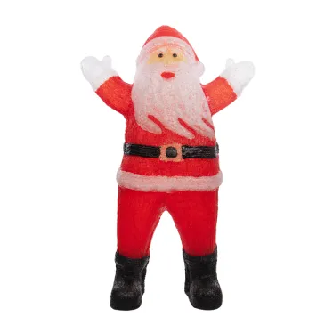 Акриловая светодиодная фигура Приветствующий Санта Клаус 76х47х120 см, IP65, понижающий трансформатор в комплекте | 513-183 | NEON-NIGHT