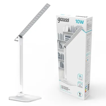 Светильник настольный GTL201 10W 580lm 4000K 170-265V белый диммируемый LED 1/10/40 | GT2011 | Gauss
