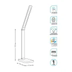 Светильник настольный Qplus GTL501 10W 600lm 3000-6000K 170-265V черный диммируемый Qi USB LED 1/12 | GT5012 | Gauss