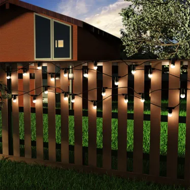 Гирлянда "Белт Лайт" серия Holiday для сменных ламп Е27, 10 ламп, 8 м, IP65, черный, 1/8 | HL070 | Gauss