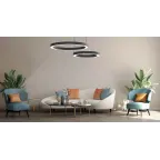 Светодиодный светильник Enso подвесной 30 Вт 600х40 мм 3000 K с рассеивателем опал RAL9005 черный матовый | V1-R0-90524-30000-2003030 | VARTON