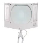 Лупа на струбцине , квадратная, 3D, с подсветкой, белая | 31-0101 | REXANT