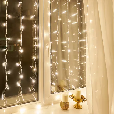 Гирлянда "Светодиодный Дождь"  1,5х1,5м, свечение с динамикой, прозрачный провод, 230 В, диоды ТЕПЛЫЙ БЕЛЫЙ | 235-036 | NEON-NIGHT