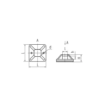 Площадка самоклеящаяся ПМС 30х30 (бел) (100шт)