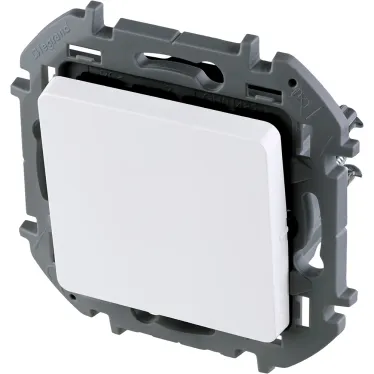 Inspiria Белый Переключатель промежуточный винтовые клеммы 1-клавишный С/У без рамки | 673680 | Legrand