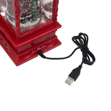 Декоративный фонарь с эффектом снегопада и подсветкой "Дед Мороз", ТЕПЛЫЙ БЕЛЫЙ | 501-062 | NEON-NIGHT