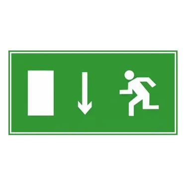 Эвакуационный знак ЭП09 Выход (левосторонний) 140x280 мм | ЭП09 140280 | TechnoLux