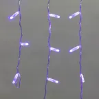 Гирлянда Айсикл (бахрома) светодиодный, 4,8 х 0,6 м, прозрачный провод, 230 В, диоды синие,  176 LED | 255-143 | NEON-NIGHT