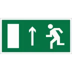 Пиктограмма (Пластина) Напр. к эвакуационному выходу прямо (лев.)  BL-2010В.E12 | а15036| Белый свет