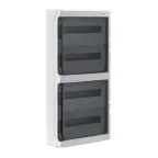 Щит настенный с дверцей 72 модулей IP65 серый с клеммным блоком 63А