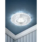 Светильник точечный встраиваемый DK LD2 MR16 3Вт GU5.3 прозрачный c белой подсветкой | Б0019197 | ЭРА