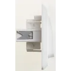 ЭТЮД Выключатель одноклавишный скрытый белый сх.1