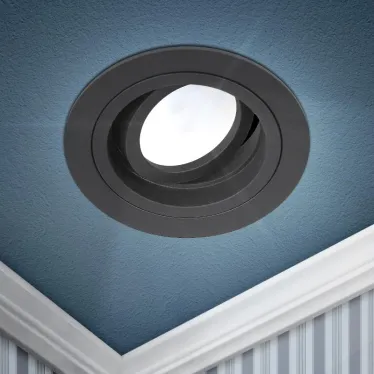 Светильник встраиваемый алюминиевый KL84 BK MR16/GU5.3 черный