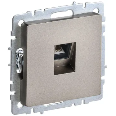 BRITE Розетка компьютерная RJ45 кат.5E РК10-БрШ шампань