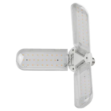 Фитолампа для растений светодиодная FITO-24W-Ra90-E27-FOLD 3-х лепестковая полного спектра 24 Вт Е27