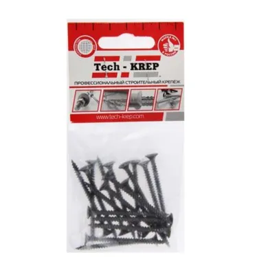 Саморез гипсокартон/металл 3,5х51 черный (18шт) - пакет