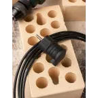 Вилка угловая каучуковая 230В 2P+PE 16A IP44 DIY