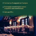 Гирлянда Нить 10м, с эффектом мерцания, прозрачный ПВХ, 24В, цвет: Белый | 305-255 | NEON-NIGHT