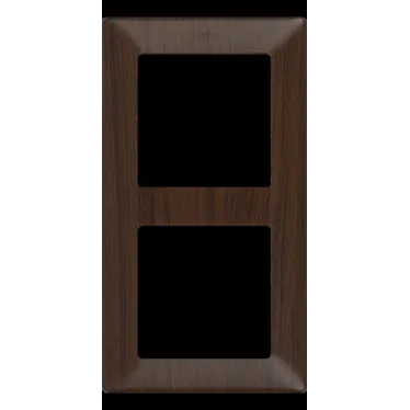 Valena LIFE Рамка 2 поста темное дерево универсальная