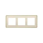 Рамка 3 поста слоновая кость/основание шампань