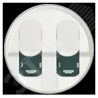 Celiane Белый Накладка компьютерной 2-ой розетки | 068252 | Legrand