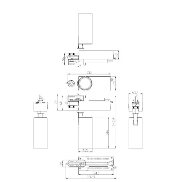 Светильник трековый трёхфазный SТR-30-36-30K-B20 узкий луч 3000K черный