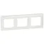 VALENA Рамка 3 поста горизонтальная белая