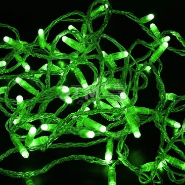 Гирлянда Нить 10м, постоянное свечение, прозрачный ПВХ, 230В, цвет: Зелёный | 305-184 | NEON-NIGHT