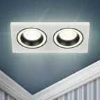 Встраиваемый светильник декоративный DK92 WH/BK MR16/GU5.3 белый/черный