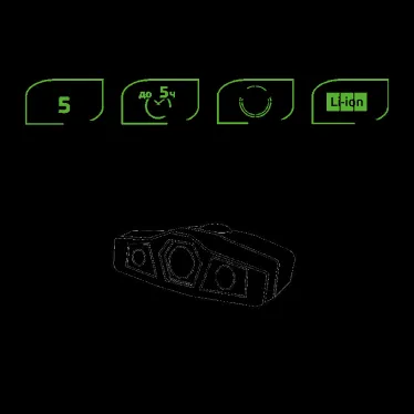 Фонарь светодиодный налобный 5 Вт 180 лм Черный IP40 аккумуляторный Li-ion 500мАч GFL Gauss