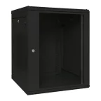 Шкаф настенный 19' TERACOM PRO 15U 600х600 мм дверь стеклянная с замком-ручкой чёрный