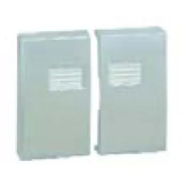 Клавиша двойная для выключателя с подсветкой, S44A, алюминий