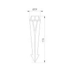 Основание для светильника ALT-SPIKE-175 (BK) | 024888 | Arlight