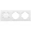 Рамка Минск 3-местная горизонтальная белая