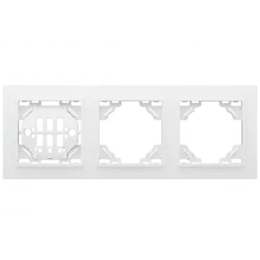 Рамка Минск 3-местная горизонтальная белая