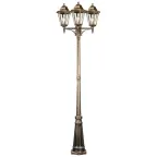 Светильник НТУ-3х100w столб Е27 IP44 черное золото
