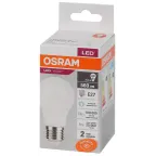 Лампа светодиодная LED 7 Вт E27 6500К 560Лм груша 220 В (замена 60Вт) OSRAM