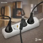 Удлинитель Россия UX-4e-5m c заземл, 3х0,75мм2, ПВС, 4гн, 5м UX-4e-5m