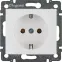 VALENA Розетка с заземлением в рамку белая