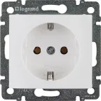 VALENA Розетка с заземлением в рамку белая