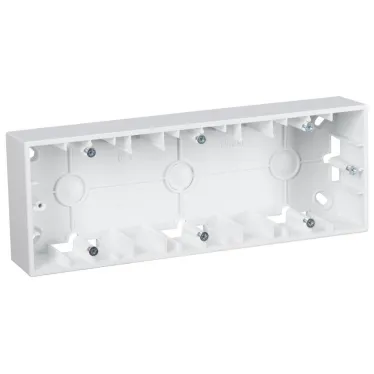 15 Коробка для наружного монтажа на 3 поста белый