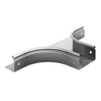 Ответвитель горизонтальный плавный 200х100, толщина 0,7 мм, Сендзимир цинк