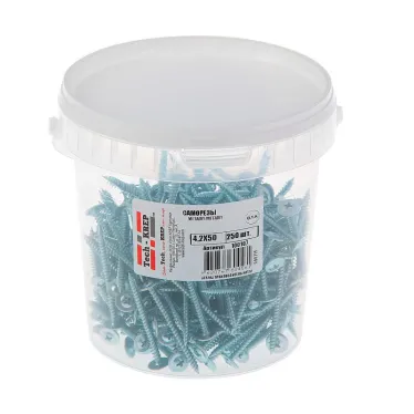 Саморез по металлу 4,2х50 остроконечный (250шт) - ведро
