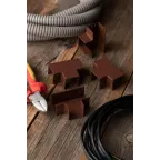 Угол T-образный (25х25) (4 шт) Plast под темное дерево