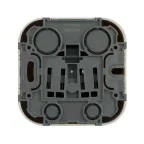 Quteo Розетка без заземления без шторок наружная бежевая