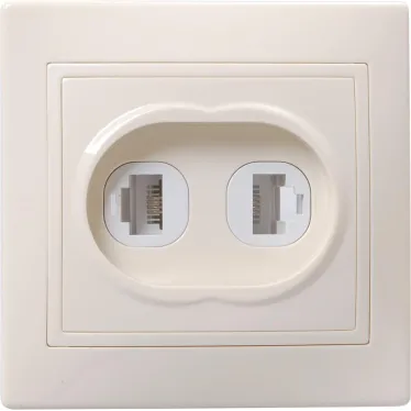КВАРТА Розетка двойная компьютерная и телефонная бежевая