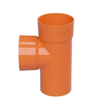 Тройник для двустенных труб 90 градусов D-110мм