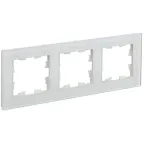 BRITE Рамка 3 поста РУ-3-2-Бр стекло белый матовый IEK